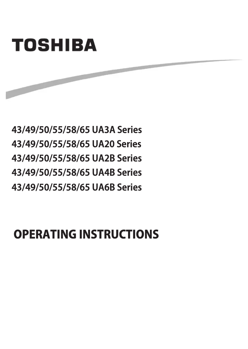 Page n°1 - Manuel utilisateur Toshiba 58UA6B63DG