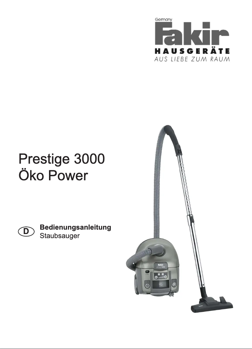 Page n°1 - Manuel utilisateur Fakir Prestige 3000 Oko Power