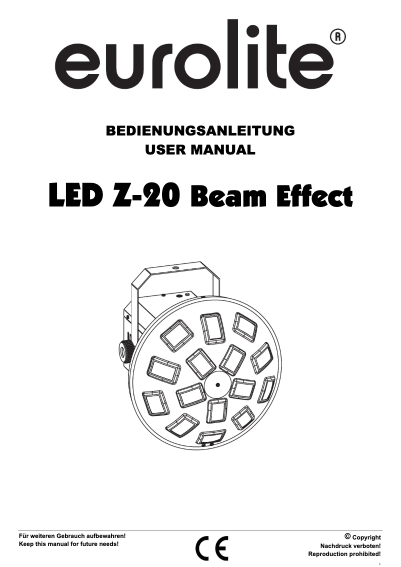 Página 1 del manual Manual de usuario Eurolite LED Z-20