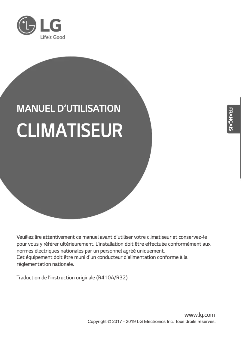 Image de la première page du manuel de l'appareil ARNU09GM1A4