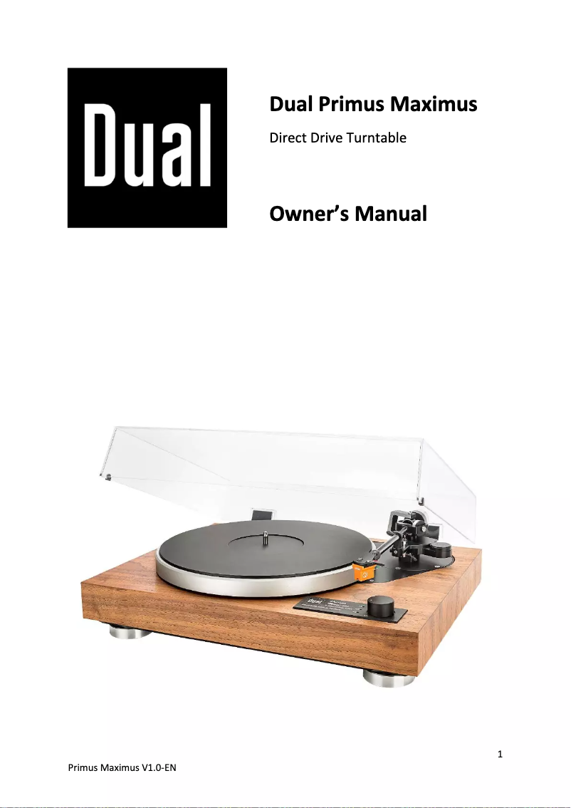 Image de la première page du manuel de l'appareil Primus Maximus