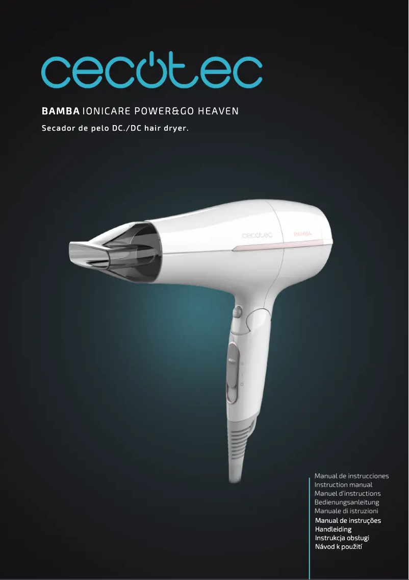 Page 1 de la notice Manuel utilisateur Cecotec IoniCare Power&Go Heaven