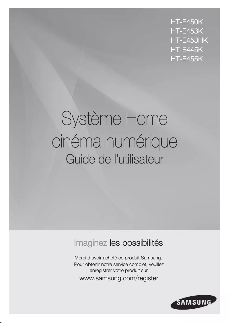 Page 1 de la notice Manuel utilisateur Samsung HT-E453HK