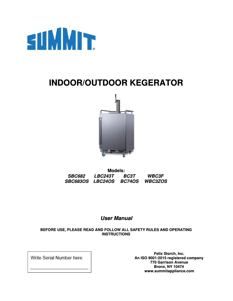 Image de la première page du manuel de l'appareil SBC683OS