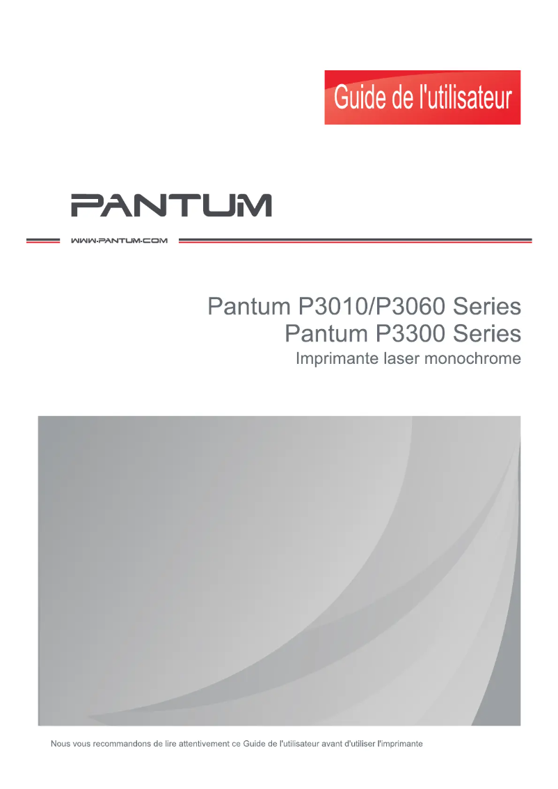 Page n°1 - Manuel utilisateur Pantum P3016DW