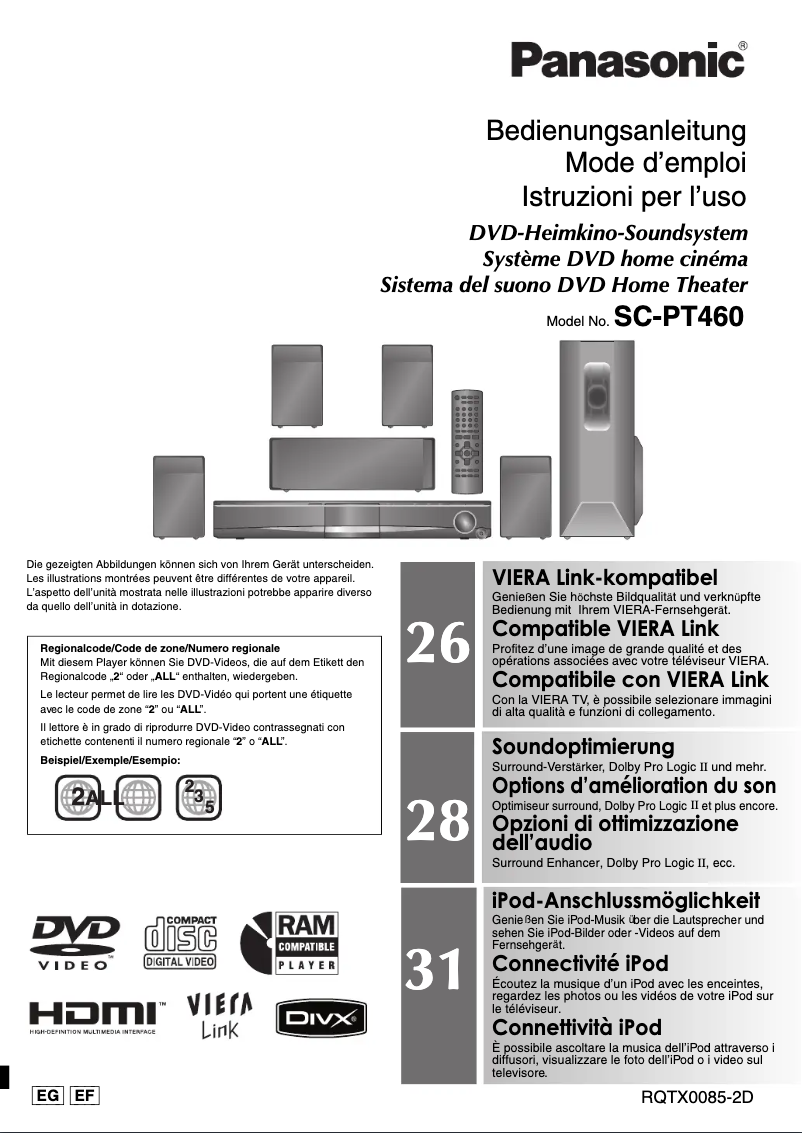 Image de la première page du manuel de l'appareil SC-PT460