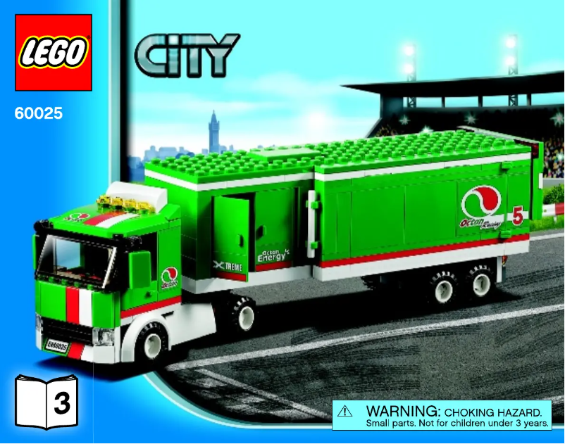 Page 1 de la notice Manuel utilisateur Lego City 60025