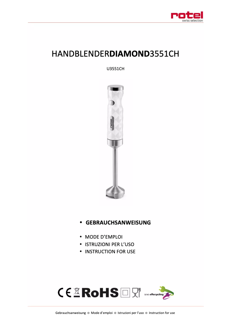 Image de la première page du manuel de l'appareil U3551CH