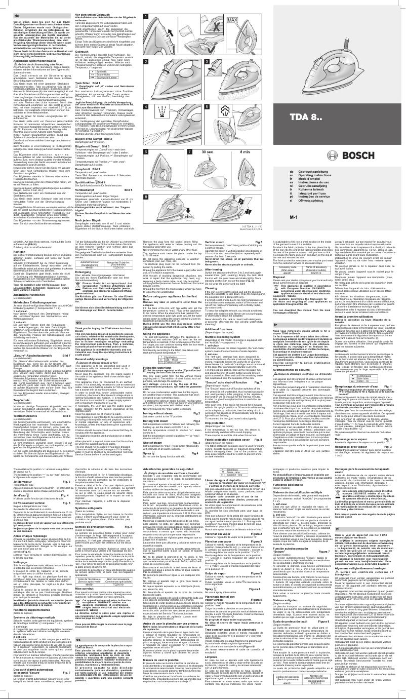 Page n°1 - Manuel utilisateur Bosch Sensixx Comfort TDA8326