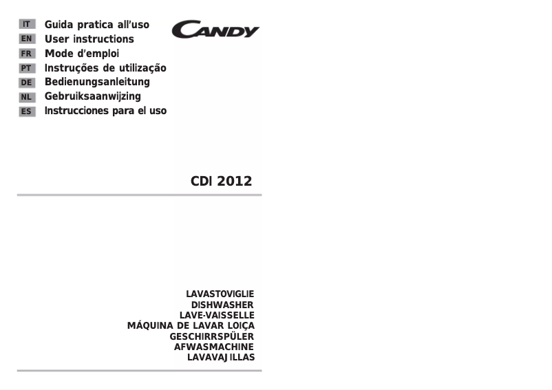 Page 1 de la notice Manuel utilisateur Candy CDI 2012/P-02