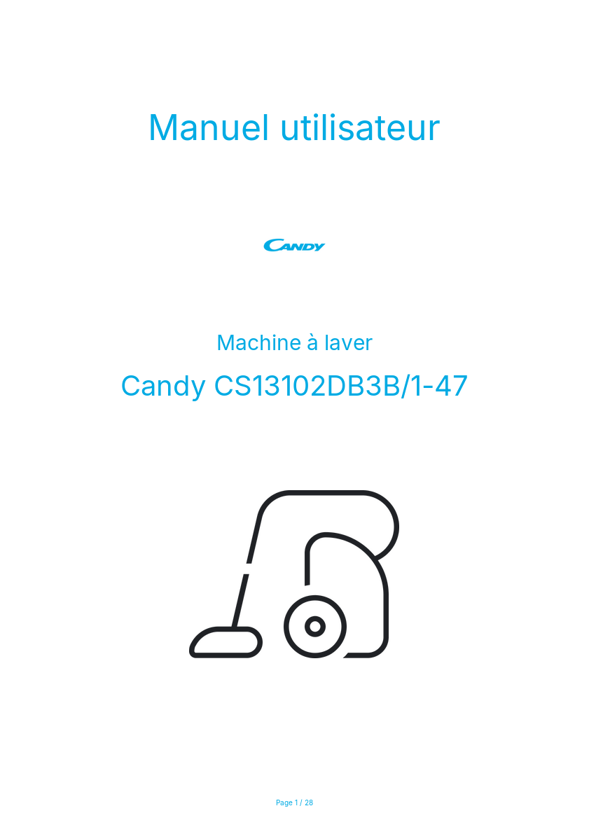 Image de la première page du manuel de l'appareil CS13102DB3B/1-47