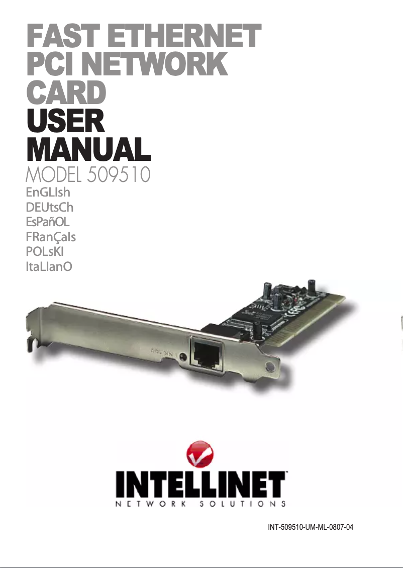Page n°1 - Manuel utilisateur Intellinet 509510