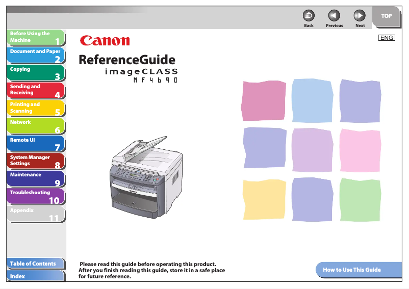 Page n°1 - Manuel utilisateur Canon imageCLASS MF4690