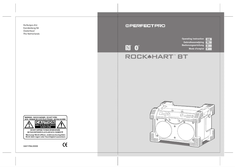 Página 1 del manual Manual de usuario PerfectPro RockHart BT