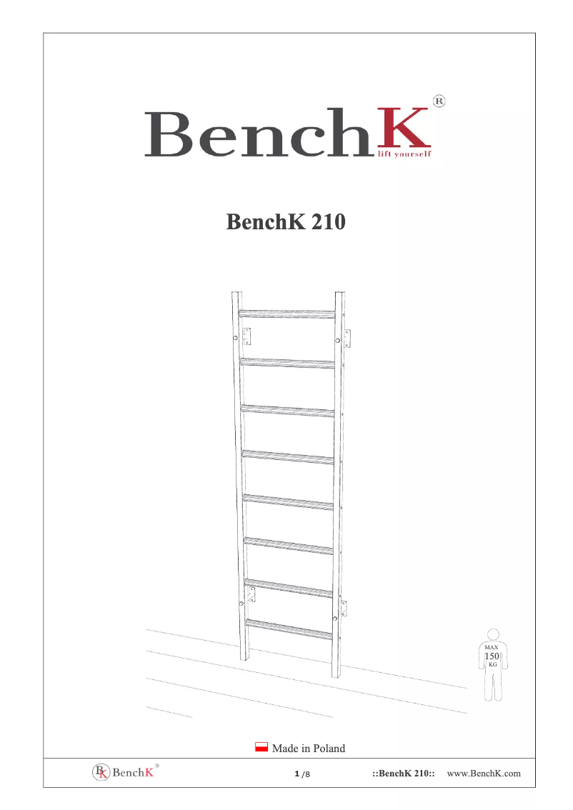 Page n°1 - Manuel utilisateur BenchK 210