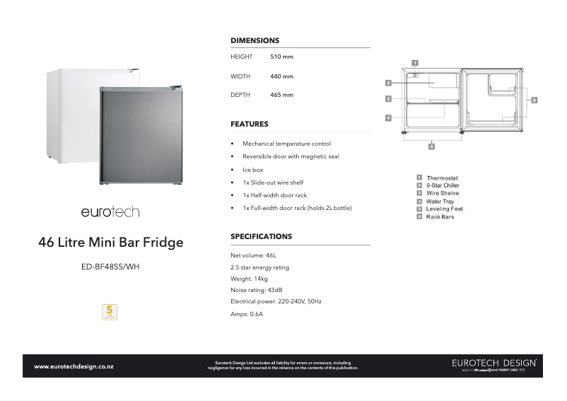 Image de la première page du manuel de l'appareil ED-BF48WH