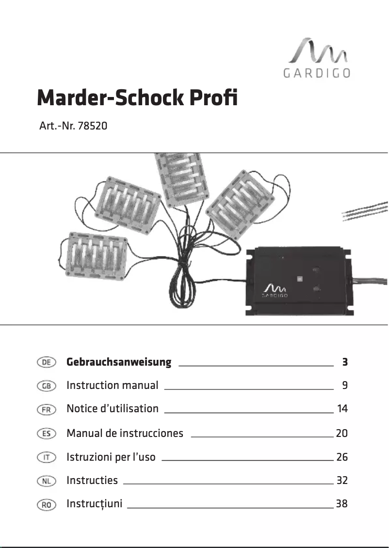 Page n°1 - Manuel utilisateur Gardigo 78520