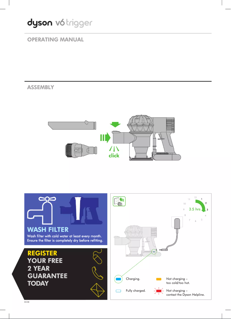 Image de la première page du manuel de l'appareil V6 Trigger