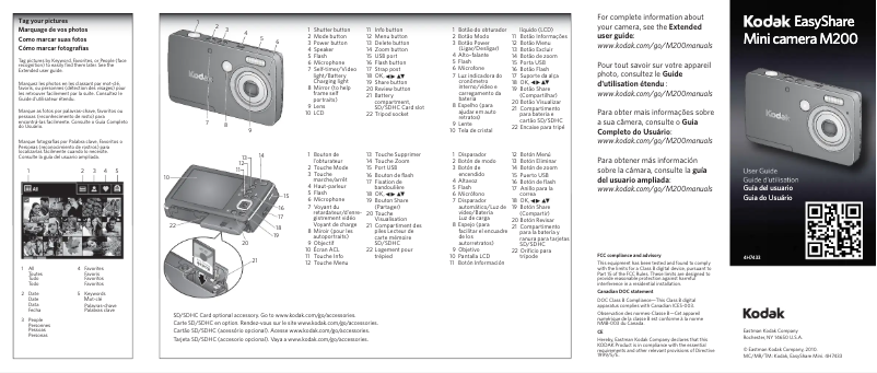 Image de la première page du manuel de l'appareil EasyShare Mini Camera M200