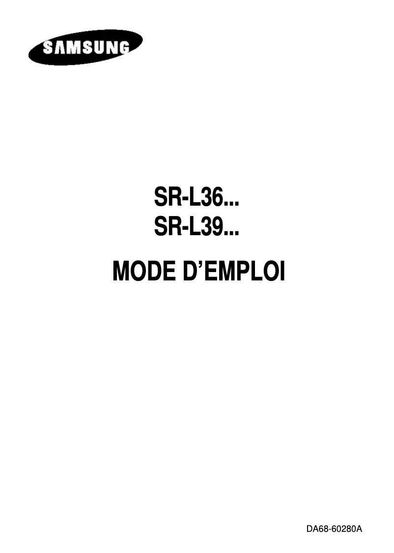 Image de la première page du manuel de l'appareil SR-L3926B