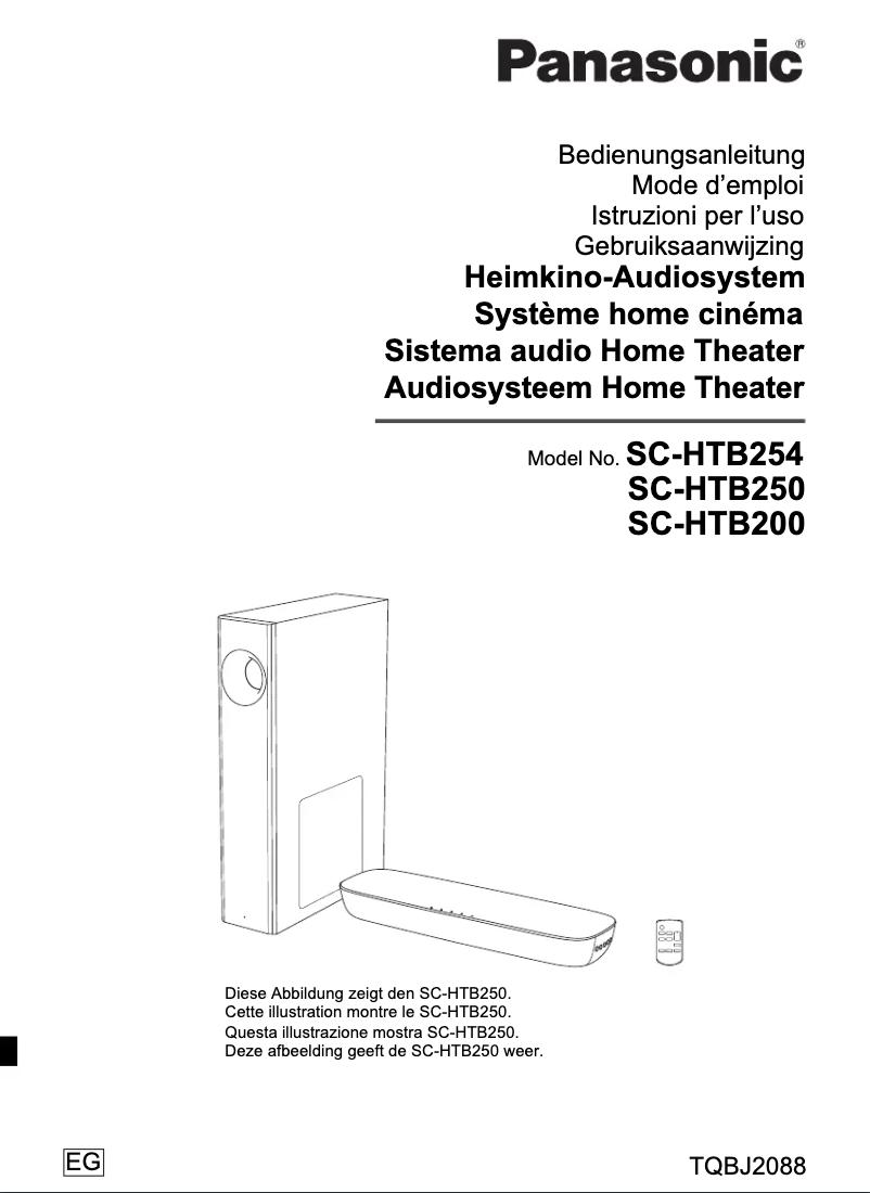 Page 1 de la notice Manuel utilisateur Panasonic SC-HTB254