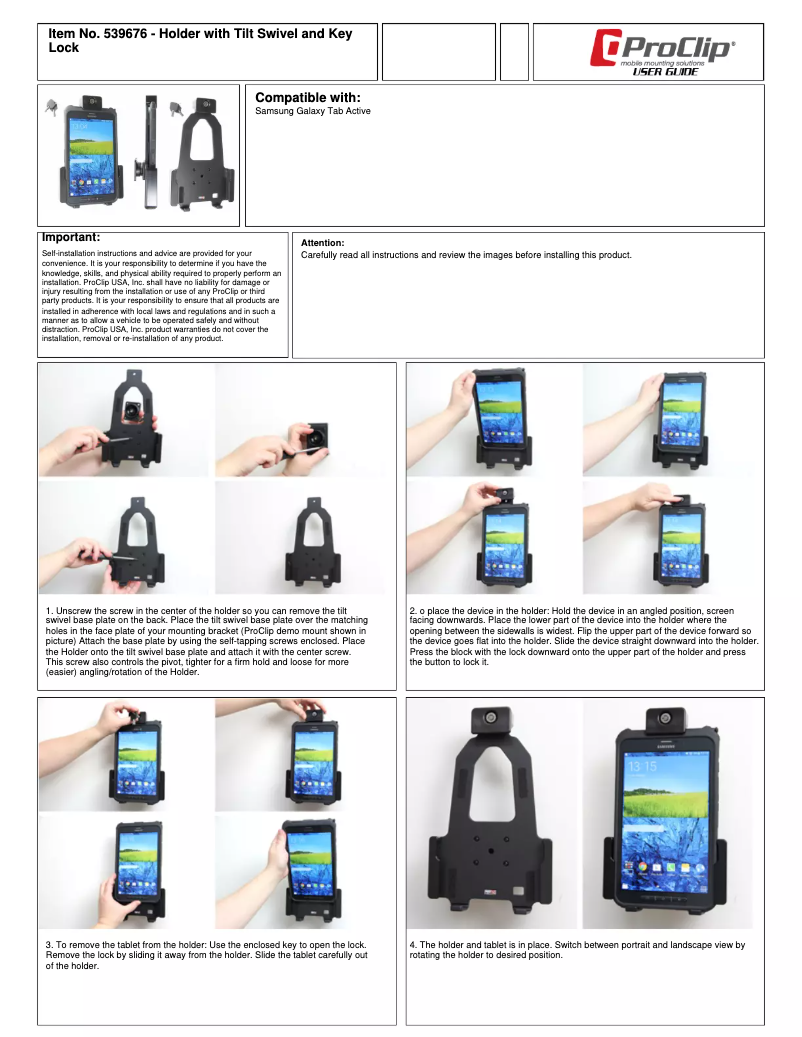 Página 1 del manual Manual de usuario Proclip 539676