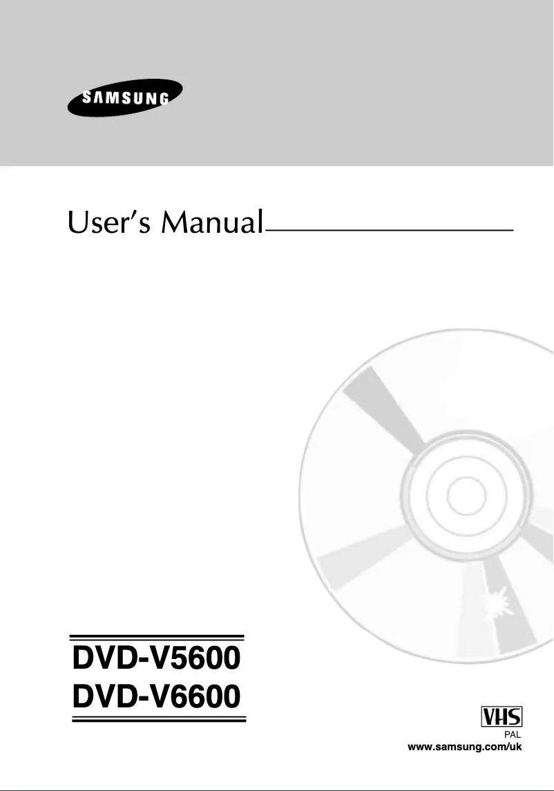 Page 1 de la notice Manuel utilisateur Samsung DVD-V5600