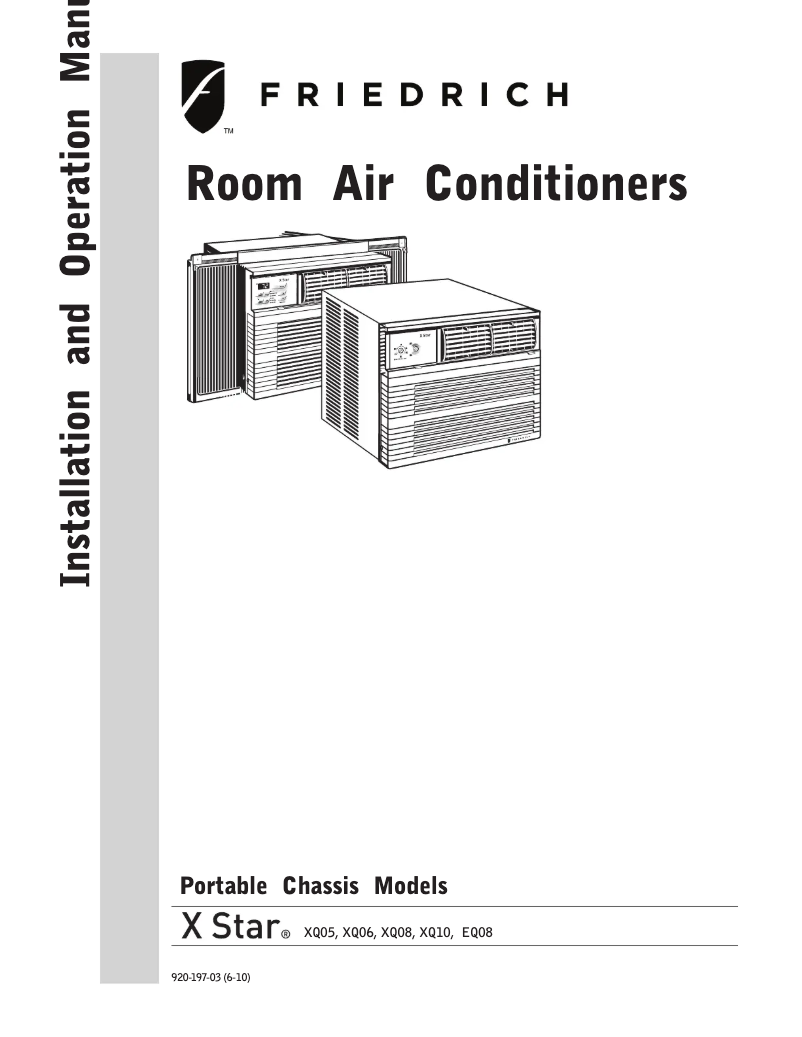 Página 1 del manual Manual de usuario Friedrich XQ05J10