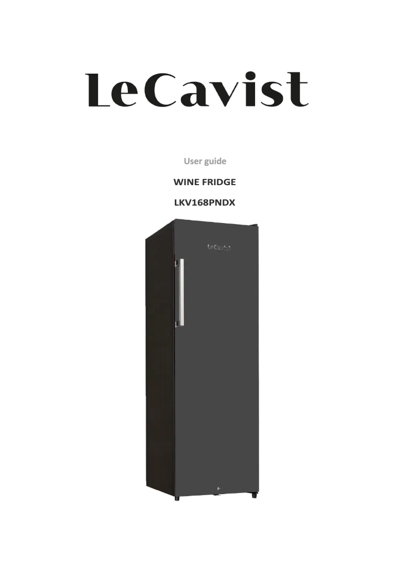 Page n°1 - Manuel utilisateur LeCavist LKV168PNDX