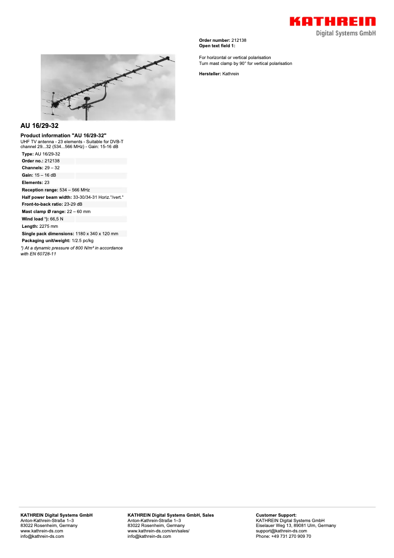 Image de la première page du manuel de l'appareil AU 16/29-32