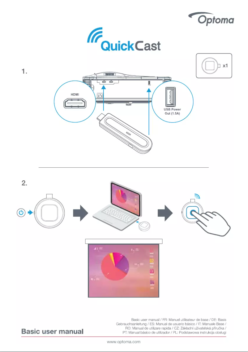 Page 1 de la notice Manuel utilisateur Optoma QCBNDL
