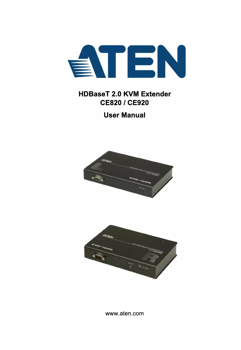 Page 1 de la notice Manuel utilisateur ATen CE920