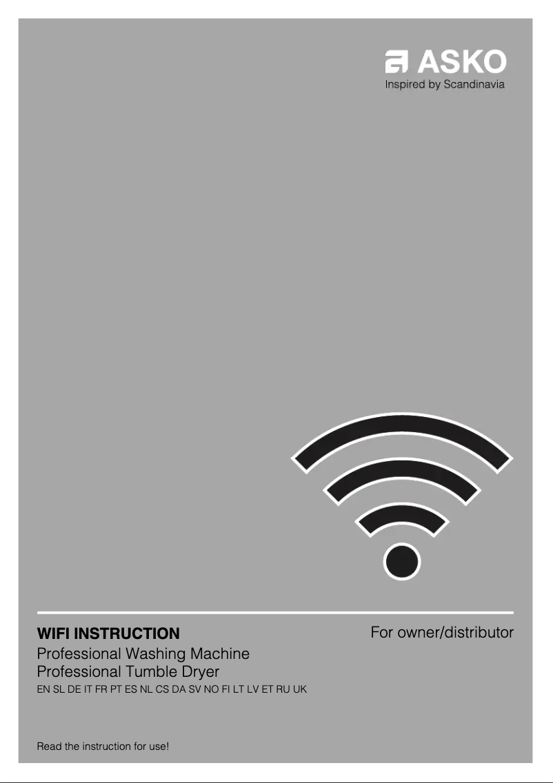 Image de la première page du manuel de l'appareil WMC8943VC.S