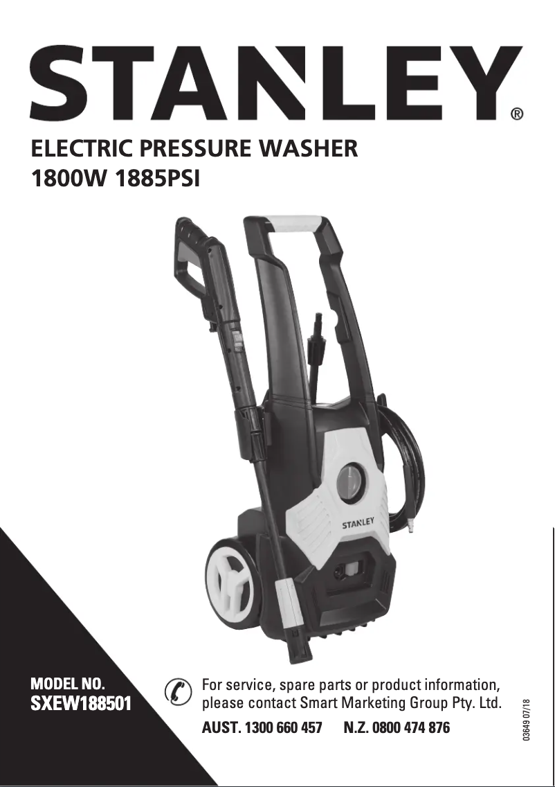 Page n°1 - Manuel utilisateur Stanley SXEW188501