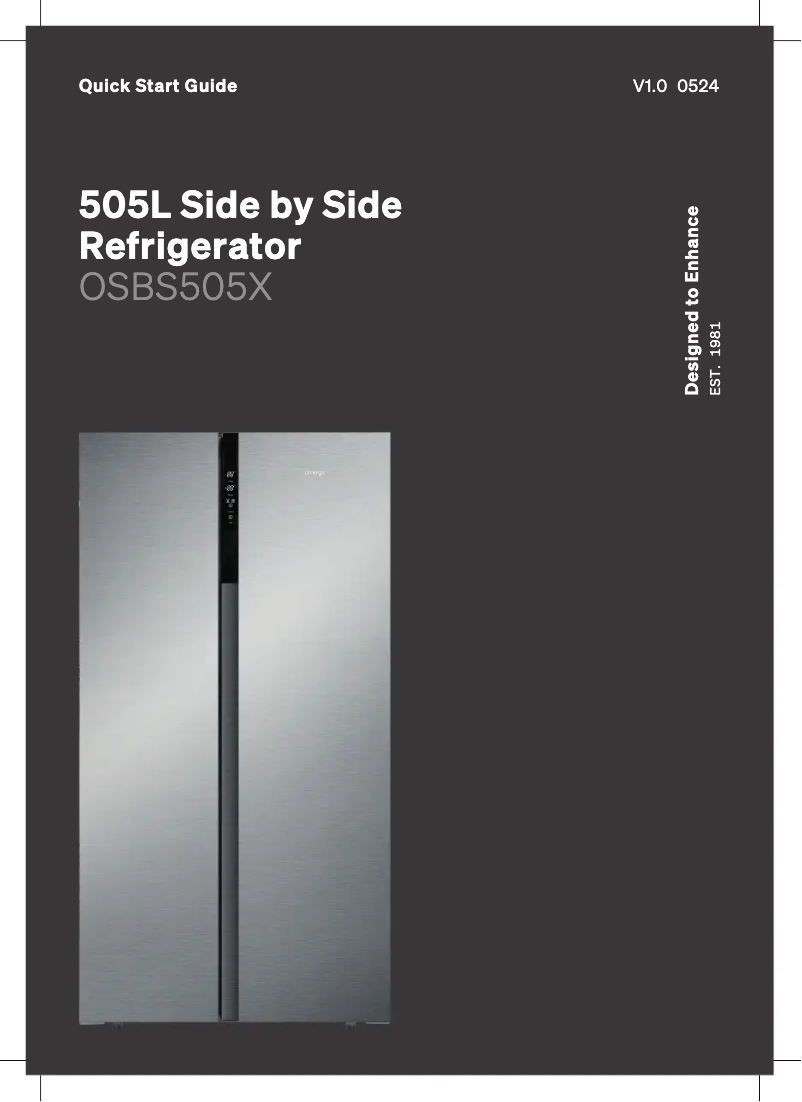 Página 1 del manual Guía de inicio rápido Omega OSBS505X