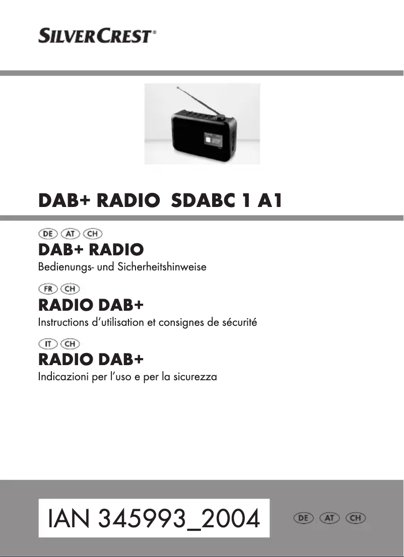 Page 1 de la notice Manuel utilisateur SilverCrest SDABC 1 A1