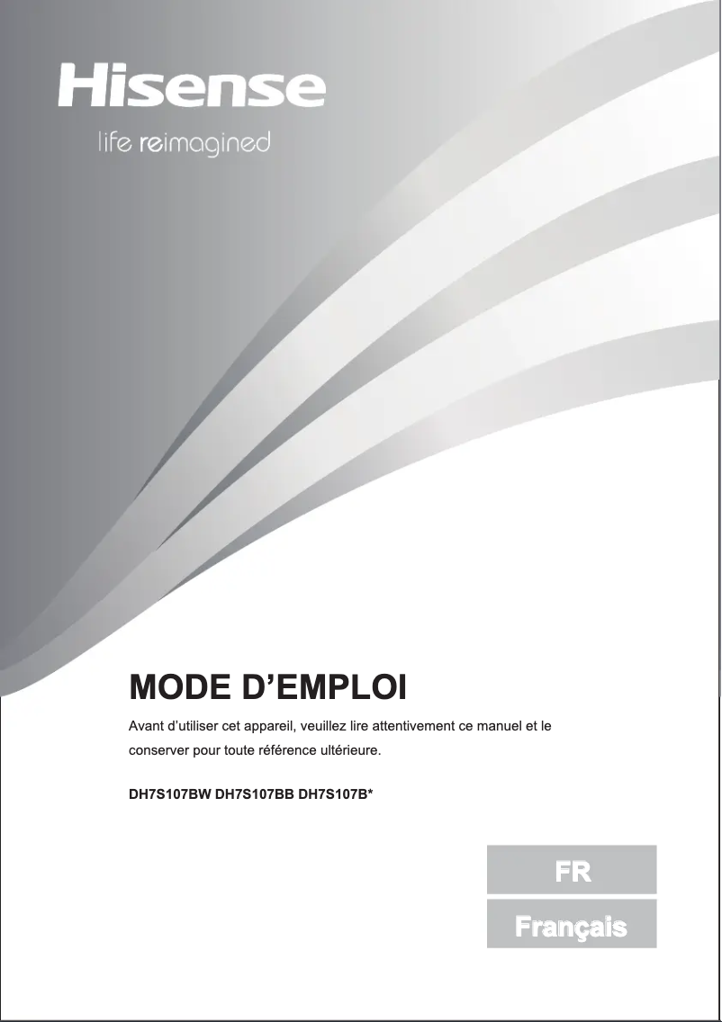 Image de la première page du manuel de l'appareil DH7S107BB