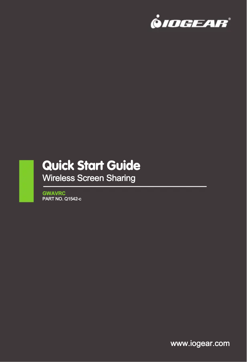 Image de la première page du manuel de l'appareil GWAVRC