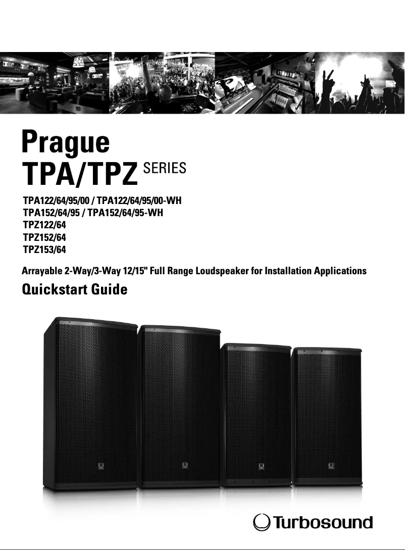Página 1 del manual Guía de inicio rápido Turbosound Prague TPZ152/64