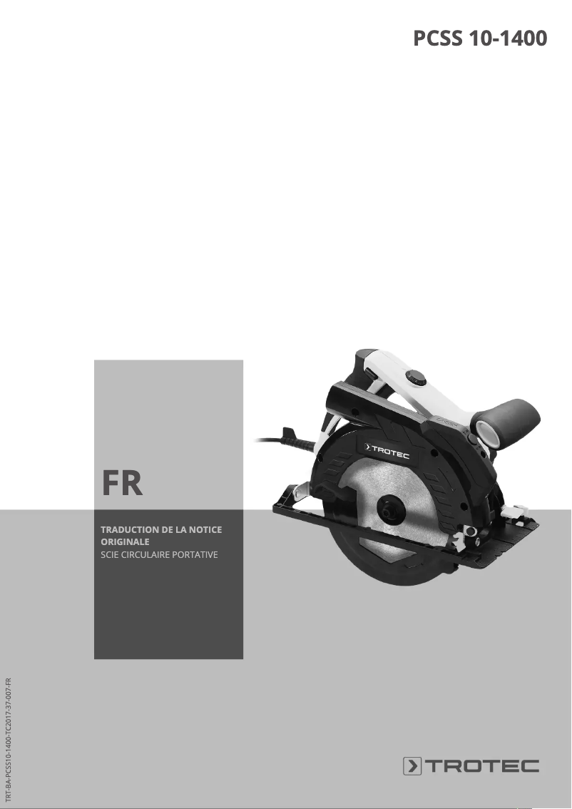 Page 1 de la notice Manuel utilisateur Trotec PCSS 10-1400