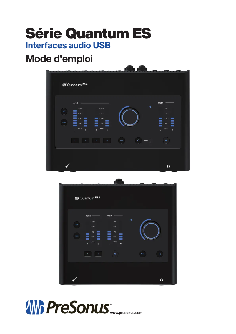 Page n°1 - Manuel utilisateur PreSonus Quantum 4