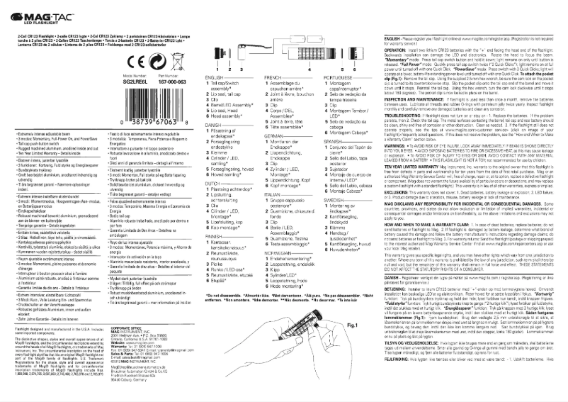 Page n°1 - Manuel utilisateur Maglite Mag-Tac 2 SF2LRE6L