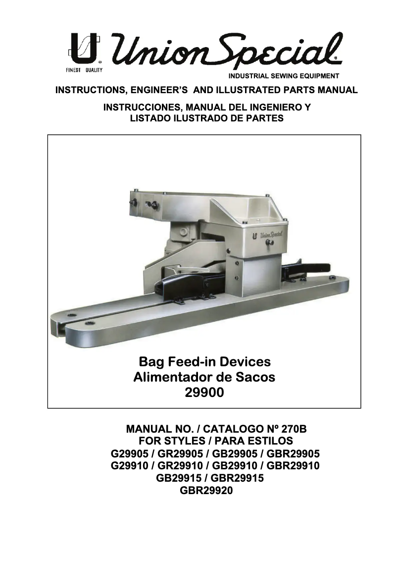 Image de la première page du manuel de l'appareil GB29910