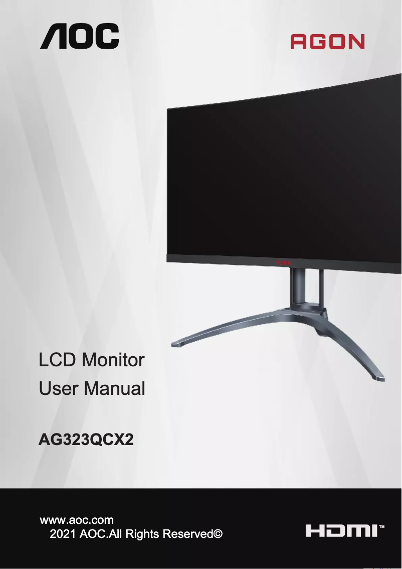 Page n°1 - Manuel utilisateur AOC AGON AG323QCX2
