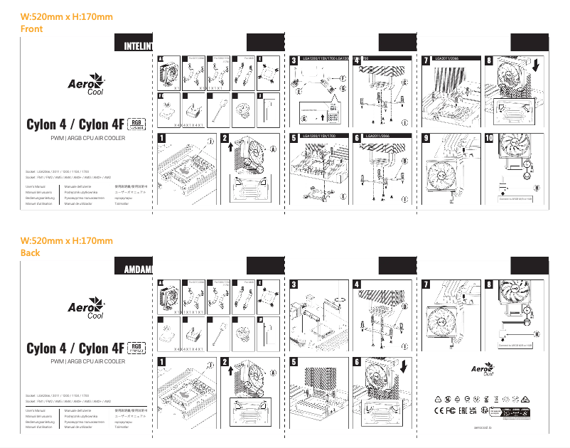 Page 1 de la notice Manuel utilisateur AeroCool Cylon 4F