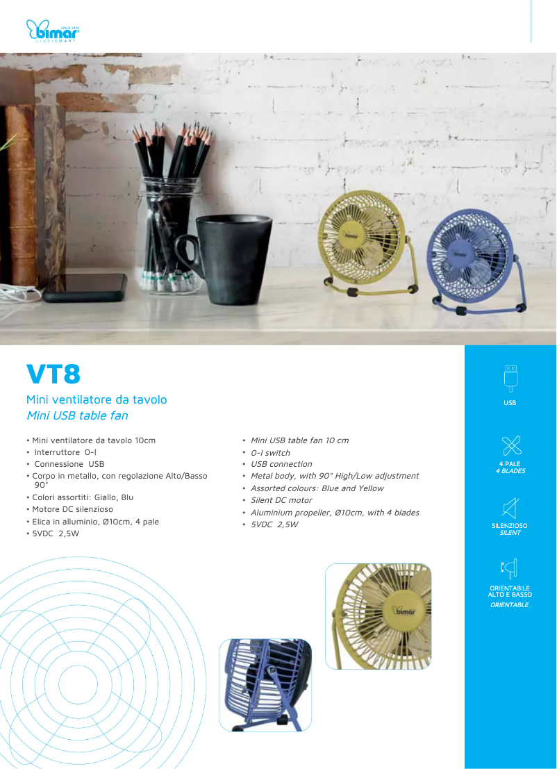 Page 1 de la notice Fiche technique Bimar VT8