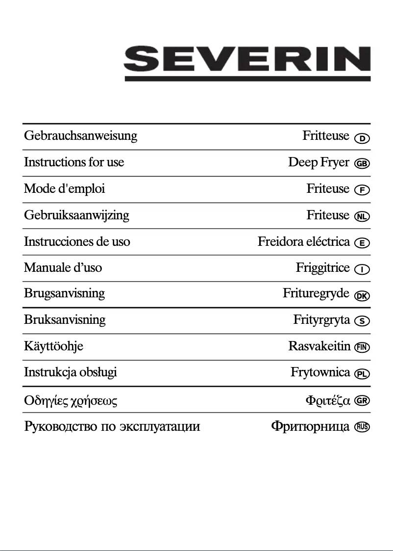 Page 1 de la notice Manuel utilisateur Severin FR 2414