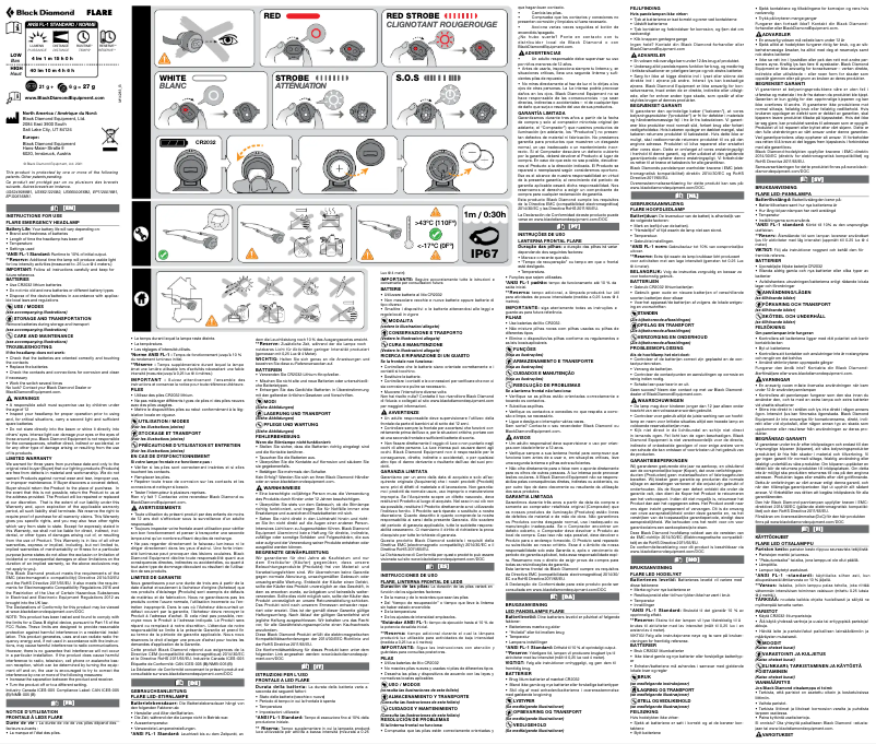 Page 1 de la notice Manuel utilisateur Black Diamond Flare