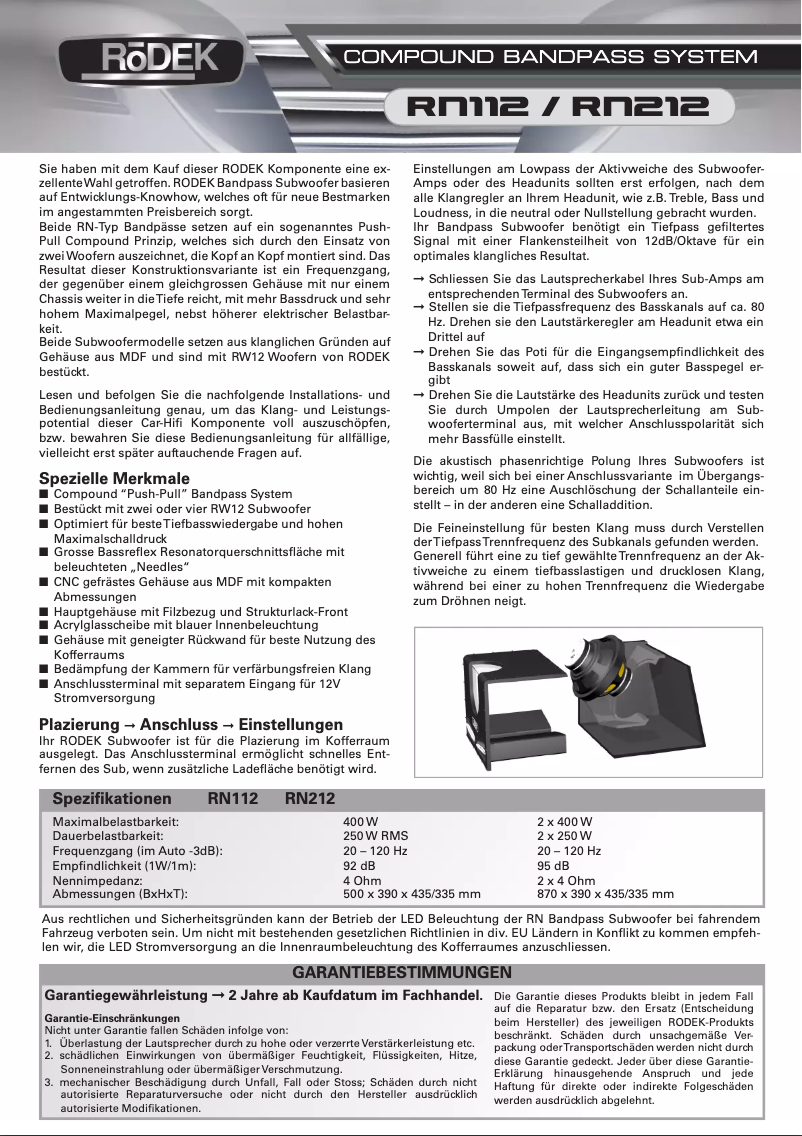 Image de la première page du manuel de l'appareil RN112