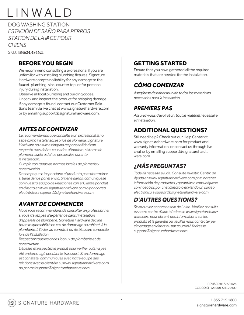 Image de la première page du manuel de l'appareil Linwald 484621